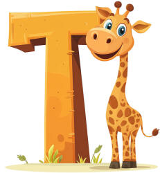  FAKERETES FALI PLAKÁT ZSIRÁF T BETŰ 70x100 CM