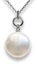 Swarovski - Coin Pearl - Ezüst Nyaklánc - Fehér Gyöngy