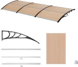  Ajtó napellenző, két méretben kapható, stílusos és időjárásálló, 270x98, 5 barna