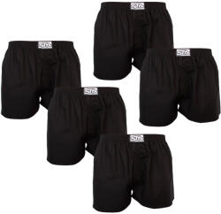 Styx 5PACK férfi bő szárú boxeralsók Styx klasszikus gumipánt fekete (5A0960) S