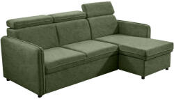 TEMPO KONDELA Kinyitható ülőgarnitúra, zöld, ALECHANDRO B ROH