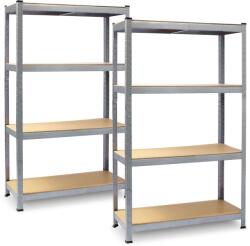 Plonos Fém ipari polcrendszer MDF lapokkal, 2db 150x75x30cm - 540kg teherbírás