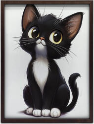  VÁSZONFESTÉS MACSKA FEHÉR SZÍN KERET NÉLKÜL PREMIUM VÁSZON 70x100