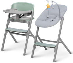KinderKraft Livy+Calmee 4in1 Etetőszék és Pihenőszék - szürke-olivazöld