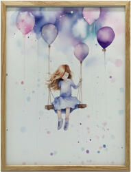  Vászon Festő Lány Hintán Keret Nélkül 50x70 Vászon