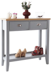 Tempo Konzolasztal, szürke/világos dió, JEREVAN