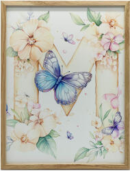  FESTÉS VÁSZONRA M BETŰ VIRÁGOK KERET NÉLKÜL 70x100 CM
