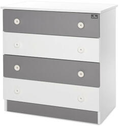 Lorelli Komód - White & amp; Stone Grey - pepita - 58 490 Ft