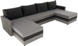 Tempo Univerzális ülőgarnitúra, szürke/fekete, PAULITA U