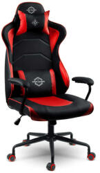 Sofotel Katarina Gamer szék, állítható ülésmagasság, két párnával, 123x64, 5cm, 120kg - Fekete, Piros (2590)