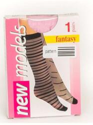 Vila Csíkos Térdzokni - Rózsaszín - 20 DEN - 36-41