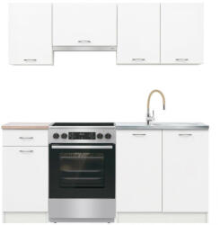 Leziter Praktik - 180 cm Fehér Konyhabútor - Helytakarékos