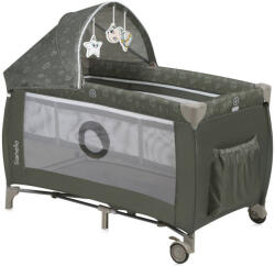 Lionelo Sven Plus multifunkciós utazóágy - Beige Olive - pepita