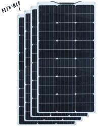 Rugalmas napelem, nagy modulhatékonyság 24%, könnyű kivitel, 4db napelem