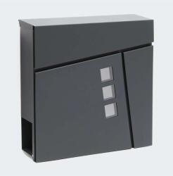  V24 Design Postaláda - Antracit - Újságtartóval