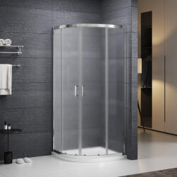 Roltechnik ALBIS MATT 80x80 cm íves zuhanykabin matt üveggel, króm N0792 (N0792)