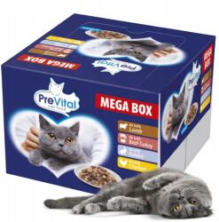 PreVital Nedves macskaeledel ÍZKEVERÉK24x100g Prevital