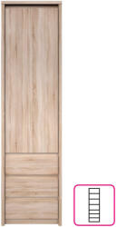 TEMPO KONDELA Könyvespolc, DTD laminált, tölgy sonoma, NORTY TYP 5