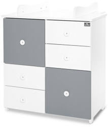 Lorelli Cupboard pelenkázó komód - White & amp; Stone Grey ÚJ
