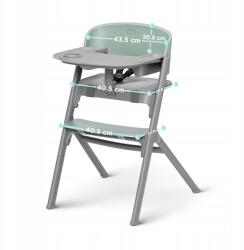 KinderKraft Livy etetőszék szürke és zöld (KHLICA00GRE0000)