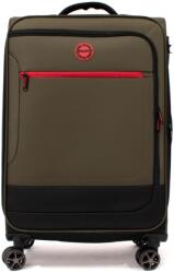 Ella Icon Shadow bőrönd 4 dupla kerékkel, Textil, 80x47x29 cm, Khaki