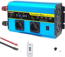  Lvyuan Power Inverter, 5000W csúcsteljesítmény, tiszta szinuszhullám kimenet, 4000W 12V220V EU