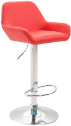 Modern Bárszék - Piros Műbőr - Állítható Magasság