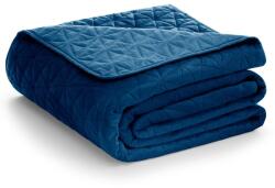 AmeliaHome Ágytakaró LAILA indigókék glamour bársony, poliészter 260x280 AmeliaHome