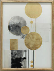  FESTMÉNY VÁSZONRA ARANY ÉS FEKETE ABSZTRAKT VÁSZON PREMIUM 70x100 CM