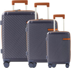 Quasar & Co Quasar & Co. Luxor 3 részes ABS Gurulós Bőrönd Szett - Kék