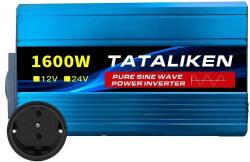 Inverter, tiszta szinuszhullám, autó mikro -inverter, 12v 1600W 50Hz EU