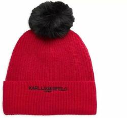 Karl Lagerfeld női piros téli sapka Pom Pom