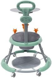  Baby Walker, állítható magasság, játékos zenei központ, Zöld