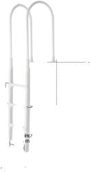  Úszómedence létra, csúszásmentes lépcsők, nagy teherbírású, PE 4 lépcsős horog