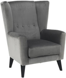 TEMPO KONDELA Fotel-füles, világosszürke/fekete, RODEZA