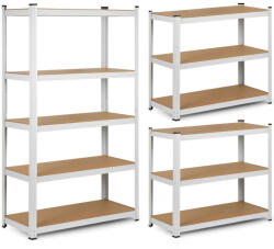 Humberg Fém ipari polcrendszer MDF lapokkal 150x75x30cm - 625kg teherbírás (4841)