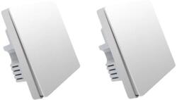 Aqara Intelligens kapcsoló, vezeték nélküli vezérlés, ZigBee technológia, Nincs semleges 1x2