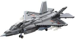 Qman 23019 - Shenyang J-35 lopakodó hordozó alapú vadászgép és reptéri járművek - 100% technic-kompatibilis építőjáték (23019)