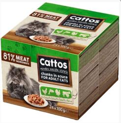 Cattos nedves macskaeledel alutasak 24x100 g válogatott ízek