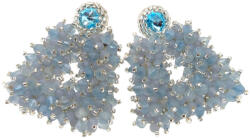  Exkluziv megjelenesű akvamarin és angelit fülbevaló - pepita