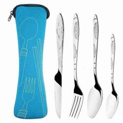 I.R.I.S. KT-252-BL Set de tacâmuri pentru drumeții cu cutie albastră (KT-252-BL) Tacam