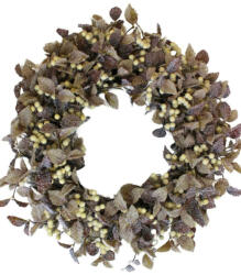 Barna fagyos koszorú bogyókkal 70cm