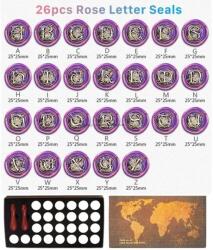 Viasz tömítéskészlet, retro térkép kialakítása, barkácsfüzetes szerszámok, 26db pecsétek setno. 24