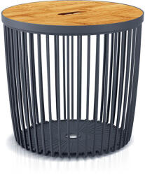 Prosperplast Clubo Antracit Tárolókosár Bambusz Fedéllel, 5db-os csomag ICLU35T-S433 (ICLU35T-S433)