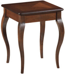 Signal Padova Klasszikus Diófa Négyzetes Kisasztal Hajlított Lábakkal (PADOVAC)