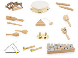 Viga Toys fa zenetábla készlet 12 db ütős hangszerből