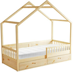 TEMPO KONDELA Montessori ágy, 90x200, természetes, Tömör, BIANKA