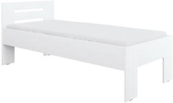 TEMPO KONDELA Ágy, 90x200, fehér, BASIS - pepita
