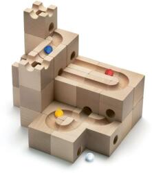  Fából készült játékkészlet gyerekeknek CUBORO, Standard 32, CBR203, 32 darab, 5 márványgolyóval, 1-5 játékos részére, fejleszti a koncentrációt és a motoros készségeket, természetes fa