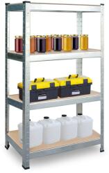 Plonos Fém ipari polcrendszer MDF lapokkal, 150x75x30cm - 540kg teherbírás